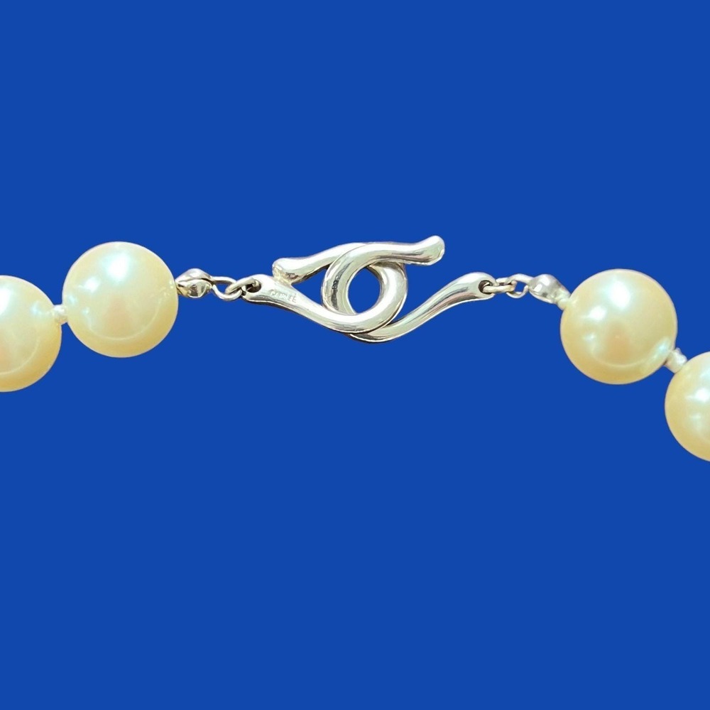 Carolee Choker Necklace Faux Pearl Rhinestone Wedding Bridal Prom Single Strand - Picture 3 of 8